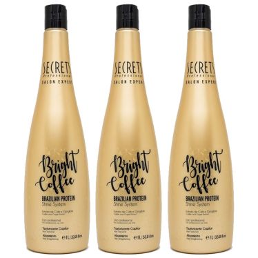 Secrets Bright Coffee Alisamento Texturizante Capilar 3 Products 1 Liter